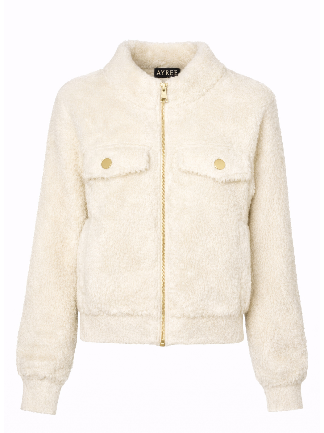 GIACCA CORTA CON TASCHINE,3 TG,100%NY,MADE IN PRC   - IVORY